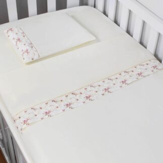 Jogo de Lençol Mini Berço Laura Baby M414 100% Algodão Ferrugem