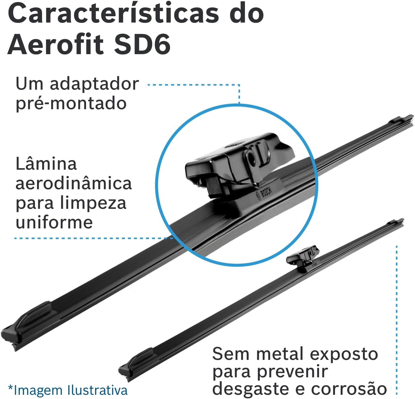 Bosch SD6 Aerofit - Jogo de Palhetas Dianteiras para Onix e Prisma 4 Bosch SD6 Aerofit - Jogo de Palhetas Dianteiras para Onix e Prisma - Imagem 4