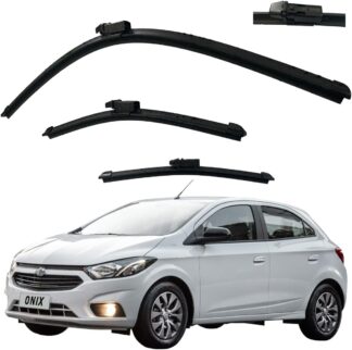 Kit 3 Palhetas Genérico Onix 2012-2018 Limpador Para-Brisa Silicone