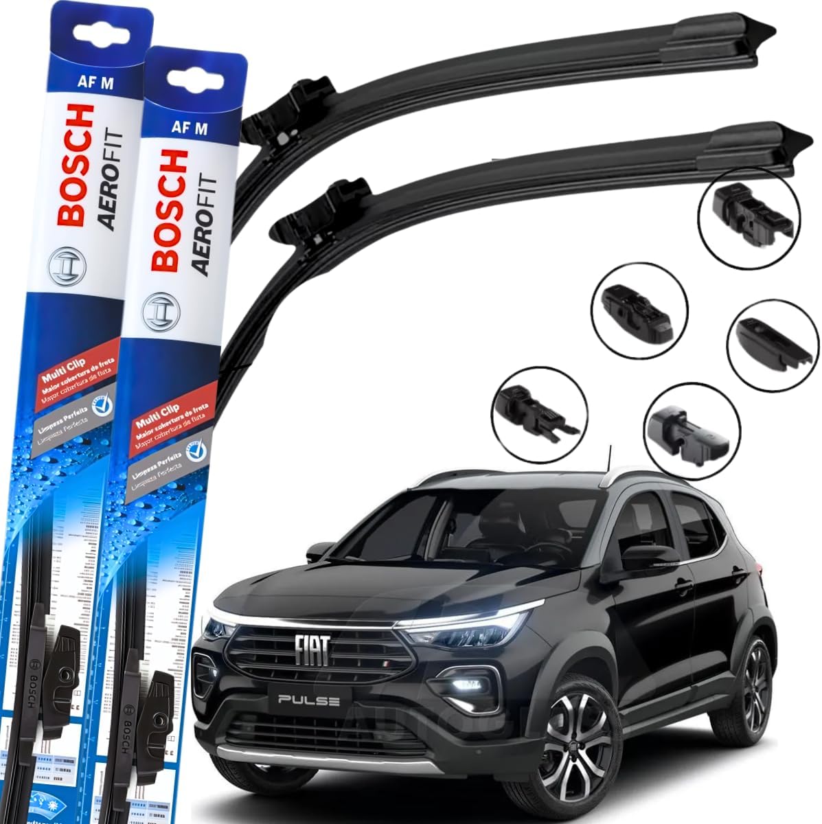 Par Palheta Limpador Bosch Multiclip Pulse 2022-2024 Frontal 1 Par Palheta Limpador Bosch Multiclip Pulse 2022-2024 Frontal