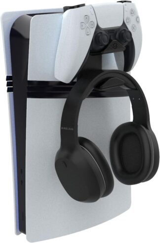 Suporte Controle e Fone PEKO Modelo 1271 para PS5 Organizador Preto