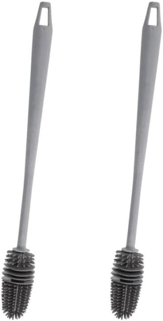 Kit 2 Escovas de Silicone para Limpeza de Mamadeiras e Copos