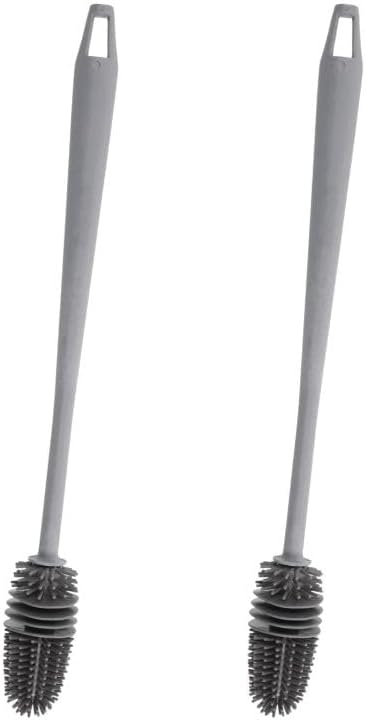 Kit 2 Escovas de Silicone para Limpeza de Mamadeiras e Copos 1 Kit 2 Escovas de Silicone para Limpeza de Mamadeiras e Copos