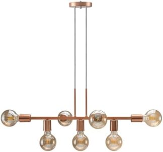 Pendente 7 Lâmpadas Genérico Rubis Moderno Cobre Verniz 68cm