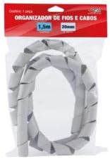 Organizador de Cabos Force Line Espiral Branco 1.5 metros 2 Organizador de Cabos Force Line Espiral Branco 1.5 metros - Imagem 2