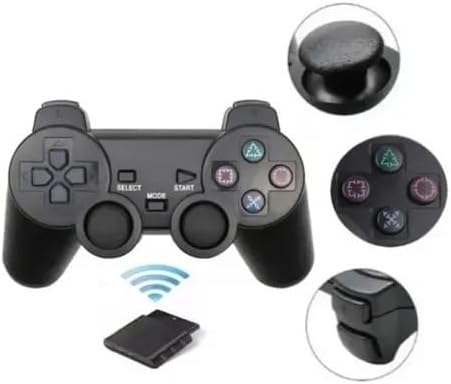 Controle Sem Fio para PlayStation 2 Genérico Joystick Wireless 1 Controle Sem Fio para PlayStation 2 Genérico Joystick Wireless
