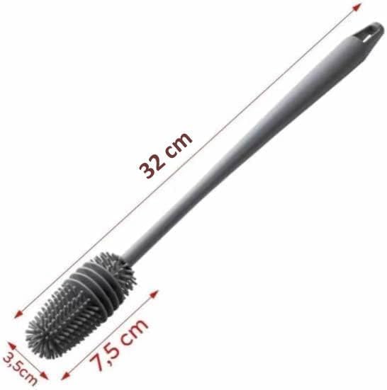 Kit 2 Escovas Silicone para Mamadeiras e Copos com Alça Longa 3 Kit 2 Escovas Silicone para Mamadeiras e Copos com Alça Longa - Imagem 3