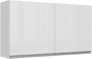 Armário Aéreo Madesa Acordes 120cm 2 Portas Branco Brilho MDF