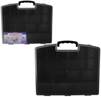 Maleta de Ferramentas Preta com 18 Espaços Organizadores