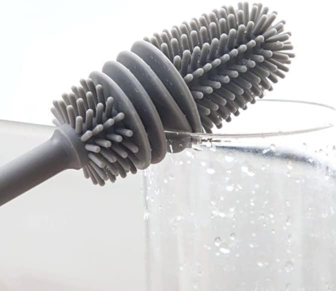 Kit 2 Escovas Silicone para Mamadeiras e Copos com Alça Longa 2 Kit 2 Escovas Silicone para Mamadeiras e Copos com Alça Longa - Imagem 2