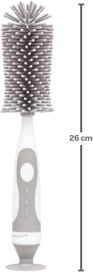 Escova para Mamadeira Buba Silicone Cinza Limpeza Eficiente 2 Escova para Mamadeira Buba Silicone Cinza Limpeza Eficiente - Imagem 2