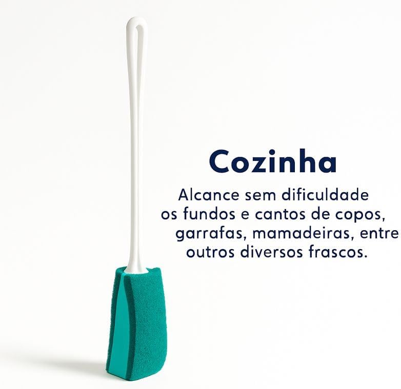 Escova para Limpeza de Garrafas Mamadeiras e Copos Anti Riscos 2 Escova para Limpeza de Garrafas Mamadeiras e Copos Anti Riscos - Imagem 2