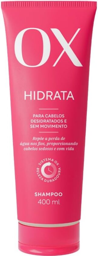 Shampoo Ox Hidrata 400ml para Cabelos Ressecados e Controle de Frizz