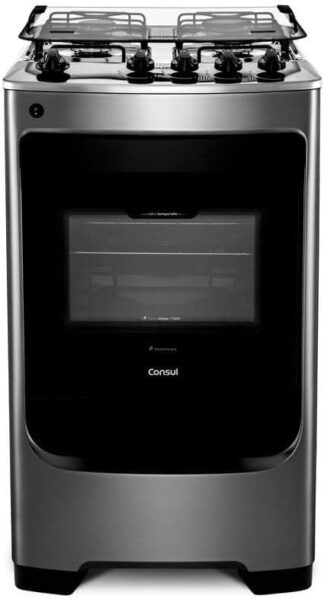 Fogão 4 Bocas Consul CFO4NAR Inox Acendimento Automático Bivolt