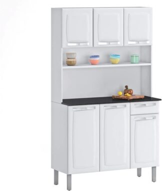 Kit Cozinha Itatiaia Rose I3G1-105 6 Portas e 1 Gaveta Branco