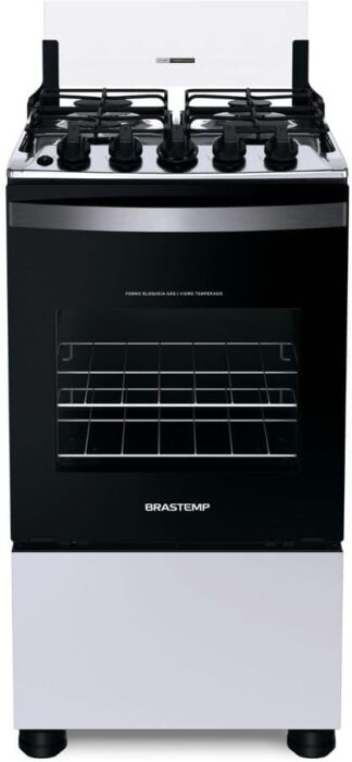 Fogão Brastemp BFO4NBB 4 Bocas Branco com Prateleiras Ajustáveis