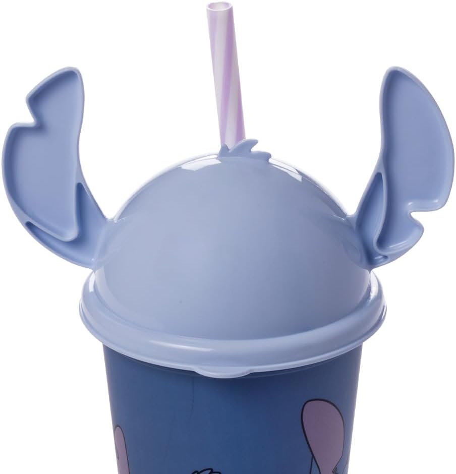 Copo com Tampa e Canudo Plasútil Stitch 500ml Infantil 2 Copo com Tampa e Canudo Plasútil Stitch 500ml Infantil - Imagem 2