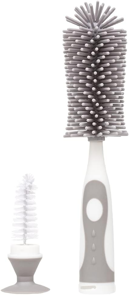 Escova para Mamadeira Buba Silicone Cinza Limpeza Eficiente 6 Escova para Mamadeira Buba Silicone Cinza Limpeza Eficiente - Imagem 6