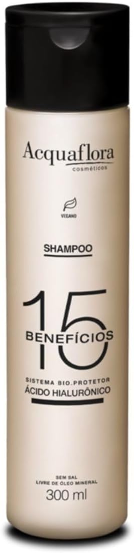 Shampoo Acquaflora 15 Benefícios 300ml para Cabelos Desidratados