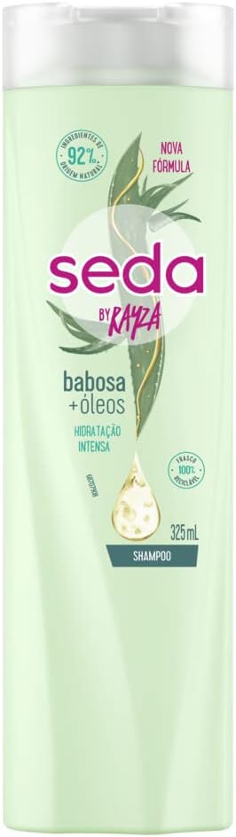 Shampoo Seda By Rayza Babosa + Óleos 325ml Hidratação Intensa