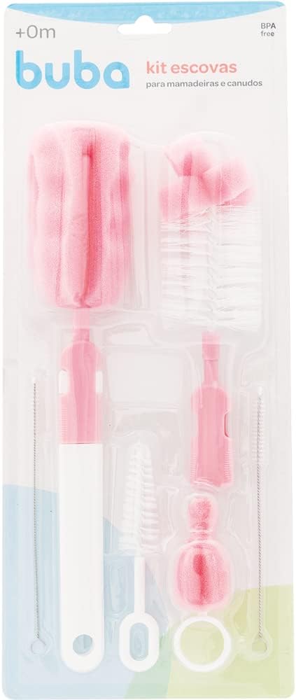 Kit Escovas Buba Para Mamadeiras e Canudos Higiene Infantil 8 Kit Escovas Buba Para Mamadeiras e Canudos Higiene Infantil - Imagem 8