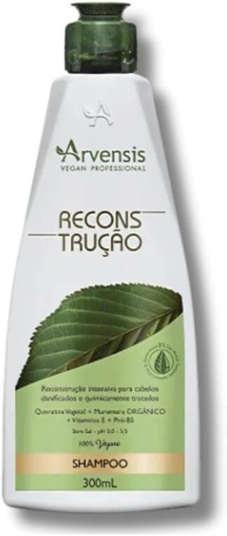Shampoo Reconstrução Arvensis 300ml Vegano para Cabelos Danificados