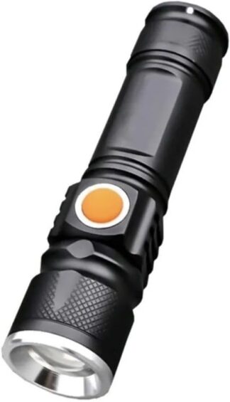 Lanterna LED Tática Genérico 1 Recarregável com Zoom e USB