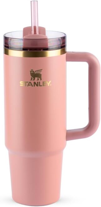 Copo Stanley Quencher 2.0 Antique Pink Térmico 887ml com Canudo