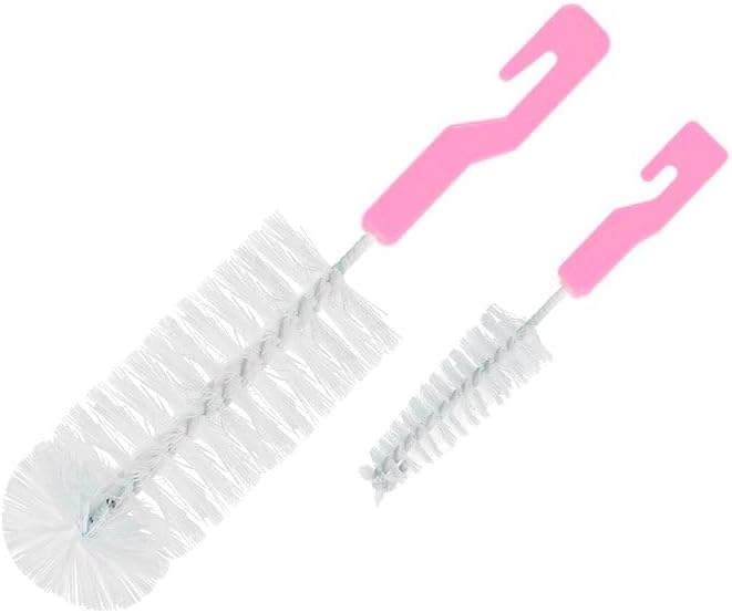 Escova de Mamadeira Rosa com 2 Unidades para Limpeza Eficiente 2 Escova de Mamadeira Rosa com 2 Unidades para Limpeza Eficiente - Imagem 2