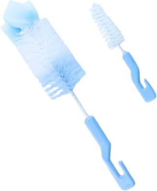 Kit Escovas para Mamadeiras e Bicos com Esponja Higienização