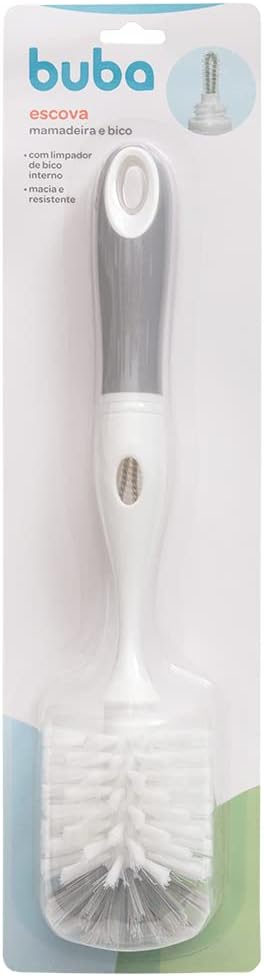 Escova para Mamadeira Buba com Limpador de Bicos Cinza 4 Escova para Mamadeira Buba com Limpador de Bicos Cinza - Imagem 4