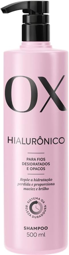 Ox Shampoo Hialurônico 500ml Hidratação para Cabelos Secos