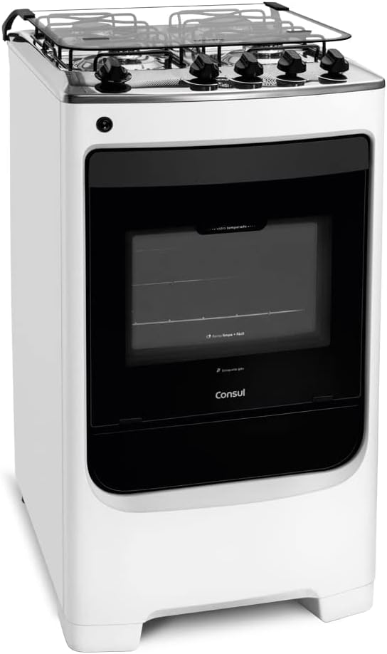 Fogão 4 Bocas Consul CFO4NAB Branco com Acendimento Automático 2 Fogão 4 Bocas Consul CFO4NAB Branco com Acendimento Automático - Imagem 2