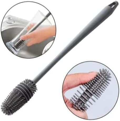 Kit 2 Escovas Silicone para Mamadeiras e Copos com Alça Longa 5 Kit 2 Escovas Silicone para Mamadeiras e Copos com Alça Longa - Imagem 5