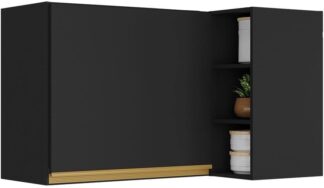 Armário de Cozinha Aéreo de Canto Multimóveis Veneza V3742 Preto