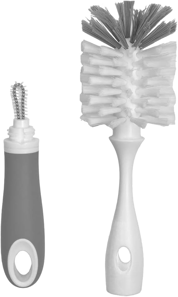 Escova para Mamadeira Buba com Limpador de Bicos Cinza 3 Escova para Mamadeira Buba com Limpador de Bicos Cinza - Imagem 3