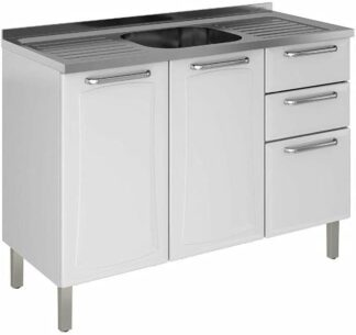 Balcão de Cozinha Itatiaia Tarsila 3 Portas 2 Gavetas Branco