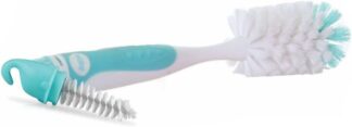 Escova para Mamadeira e Bico Nuby 2 em 1 com Gancho Azul