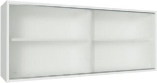 Armário Aéreo Madesa G2512 2 Portas de Correr de Vidro Branco
