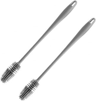 Kit 2 Escovas de Limpeza em Silicone para Mamadeiras e Copos