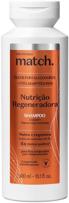Shampoo Match O Boticário Nutrição Regeneradora 300ml