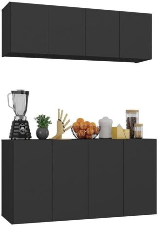 Kit Armário de Cozinha e Aparador Multimóveis MP2162 4 Portas