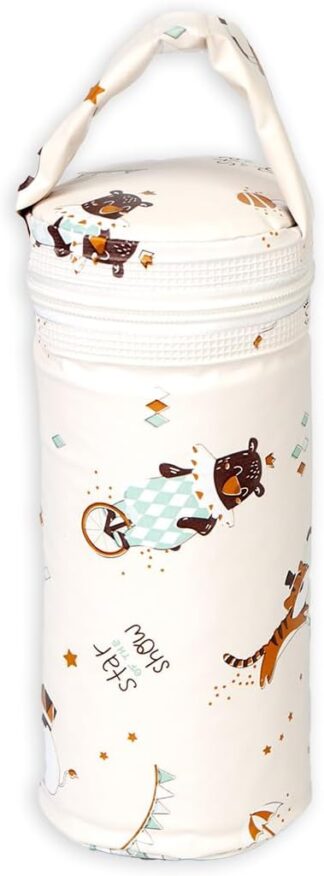 Porta Mamadeira Térmico Beniq Impermeável Bege Circus 1 Litro