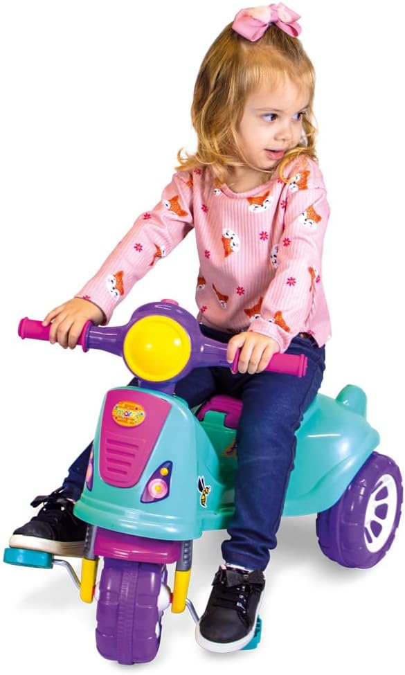 Triciclo Infantil Avespa Maral Rosa Passear e Pedalar 4 Triciclo Infantil Avespa Maral Rosa Passear e Pedalar - Imagem 4