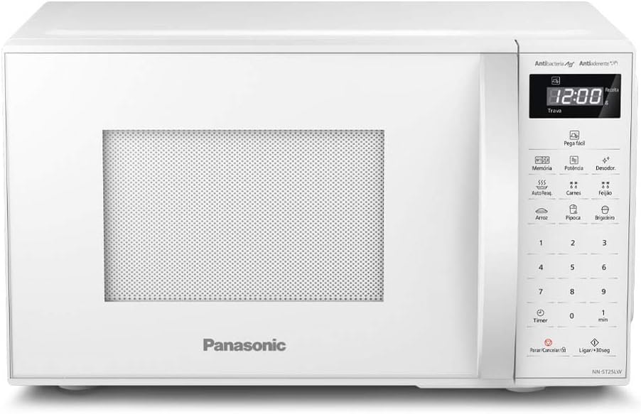 Micro-ondas Panasonic NN-ST25LWRUN 21L Branco 127V Revestimento Antiaderente 1 Micro-ondas Panasonic NN-ST25LWRUN 21L Branco 127V Revestimento Antiaderente