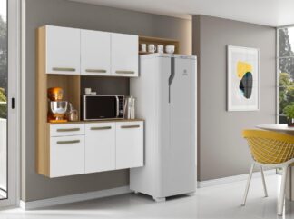 Armário de Cozinha Suspenso Via Nossa Cosina 6 Portas 1 Gaveta