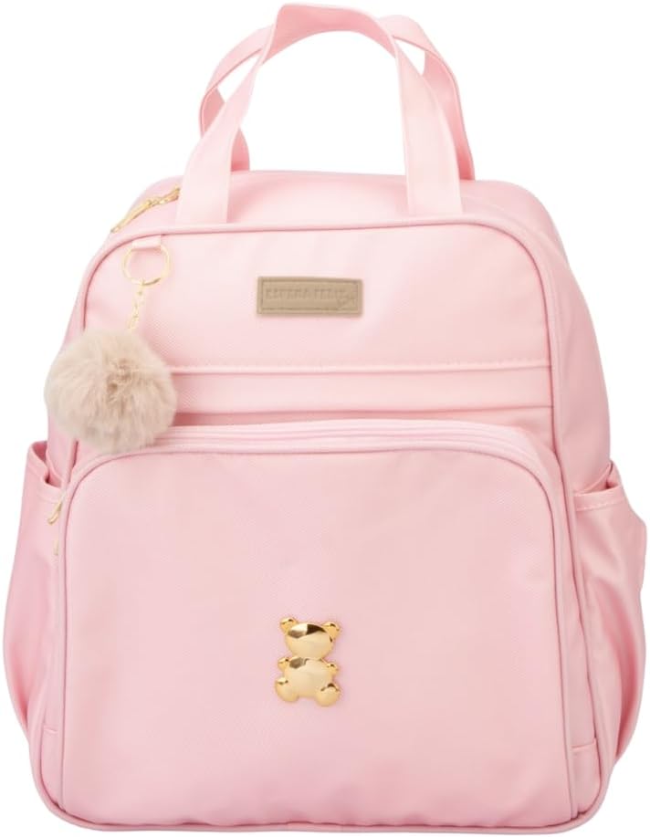 Mochila Maternidade Petit Espera Feliz Grande com Ursinho 1 Mochila Maternidade Petit Espera Feliz Grande com Ursinho