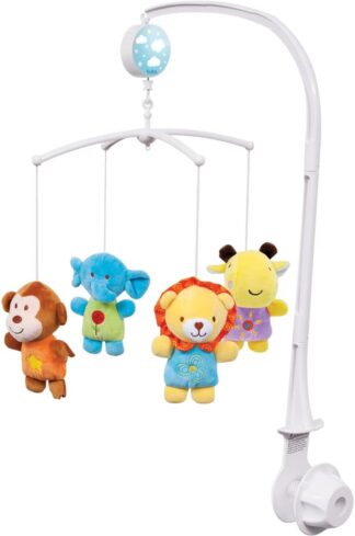 Móbile Musical Safari Buba para Berço de Bebê com Canção