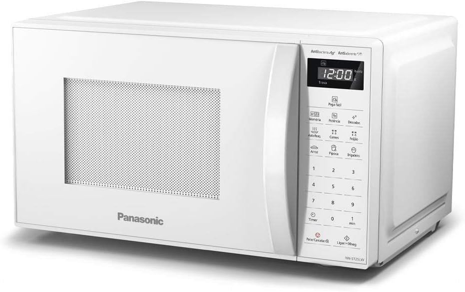 Micro-ondas Panasonic NN-ST25LWRUN 21L Branco 127V Revestimento Antiaderente 2 Micro-ondas Panasonic NN-ST25LWRUN 21L Branco 127V Revestimento Antiaderente - Imagem 2