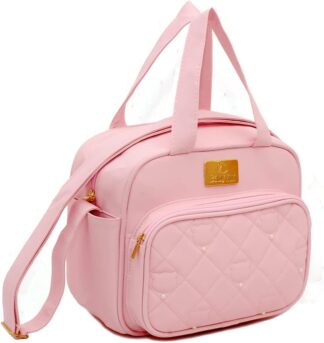 Frasqueira Térmica Baby Nut Urso Rosa para Bebês e Passeios